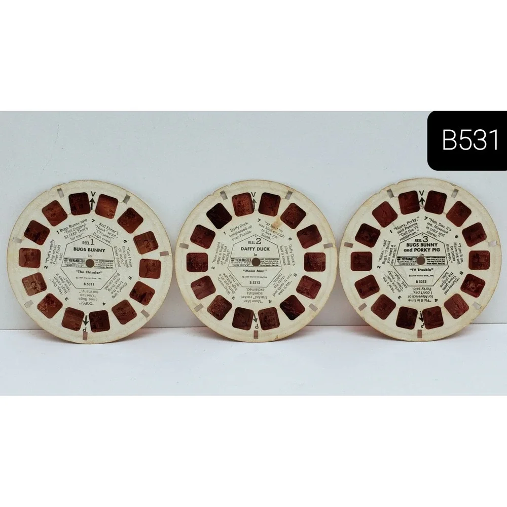 ViewMaster Vintage Reels Lot of 15 Disney Looney Tunes Cinderella Red Tint